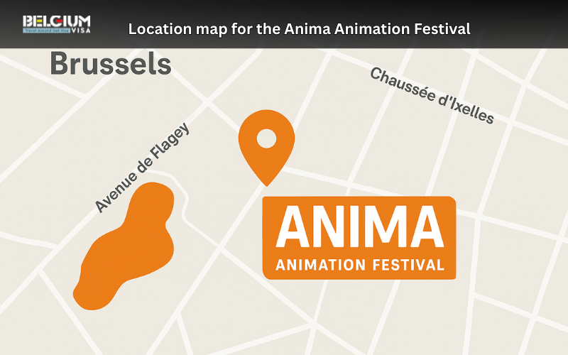 Location map for the Anima Animation Festival